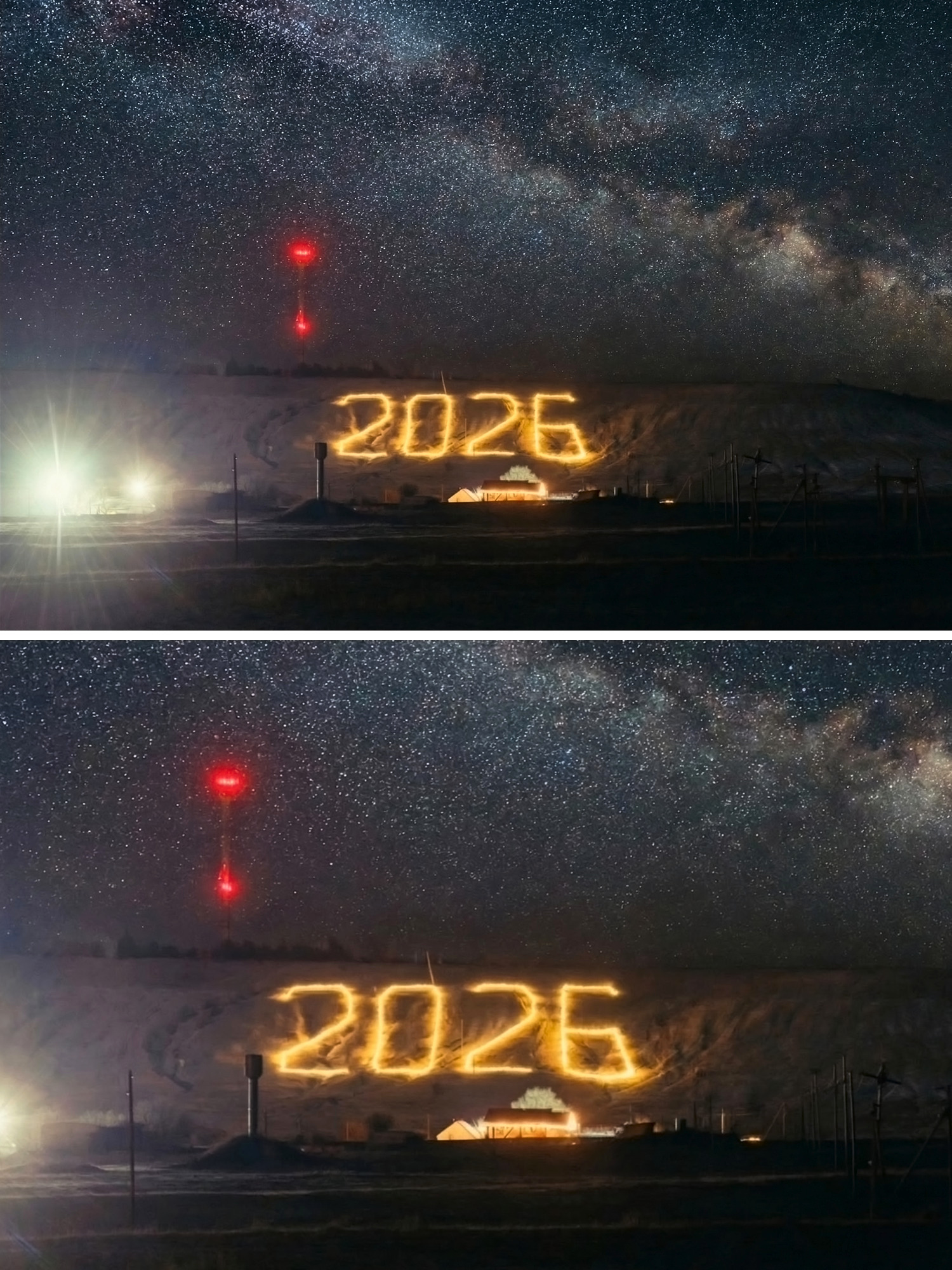 В Волгоградской области на Хоперской тропе Алексеевского района засверкали яркие цифры наступившего 2026 года! 👏🤩