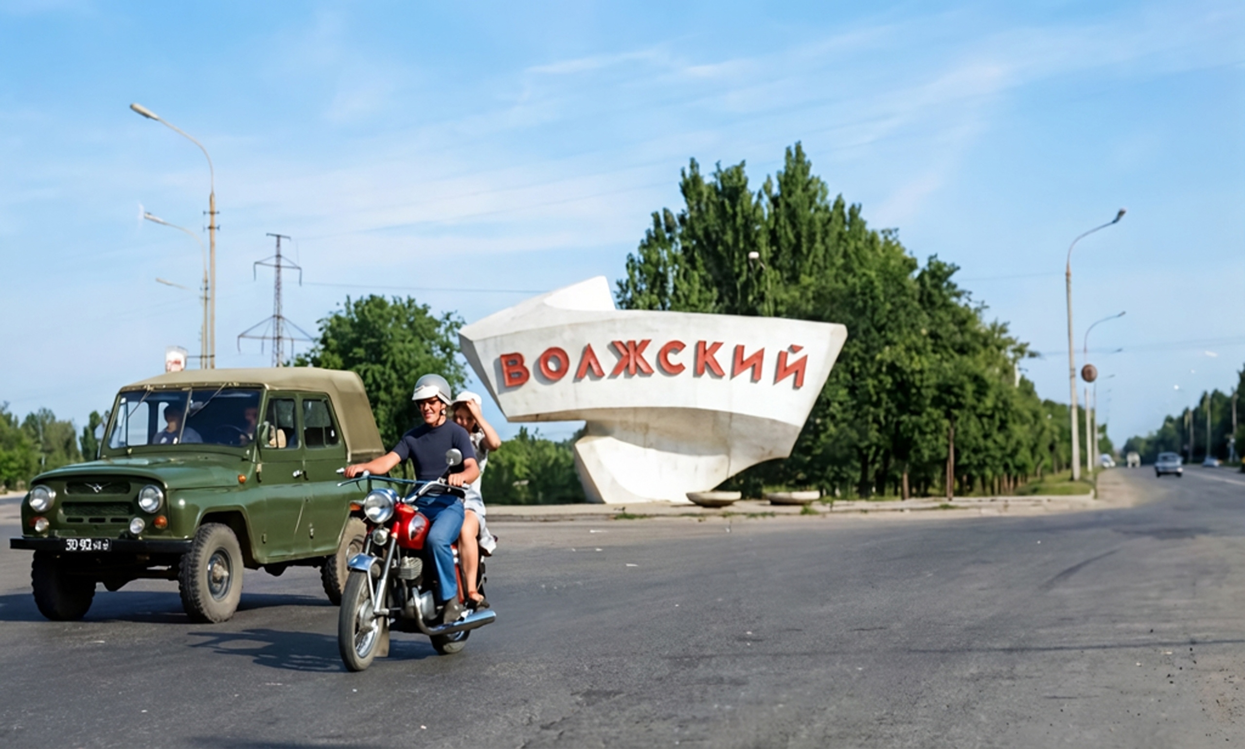 Старые снимки Волжского восстановили с помощью ИИ 🤩