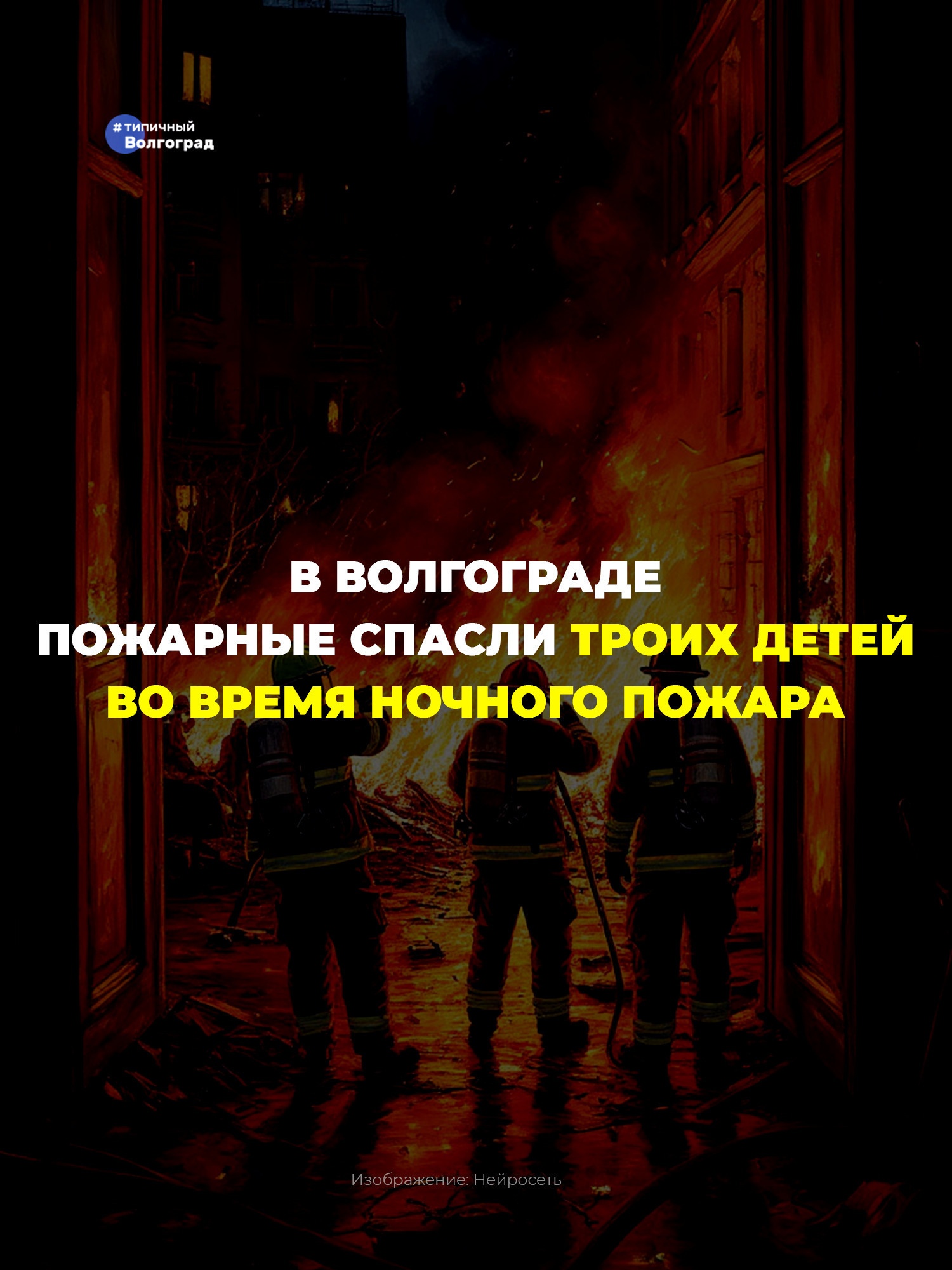 В Волгограде пожарные вынесли из загоревшейся квартиры троих детей! 👏🥺