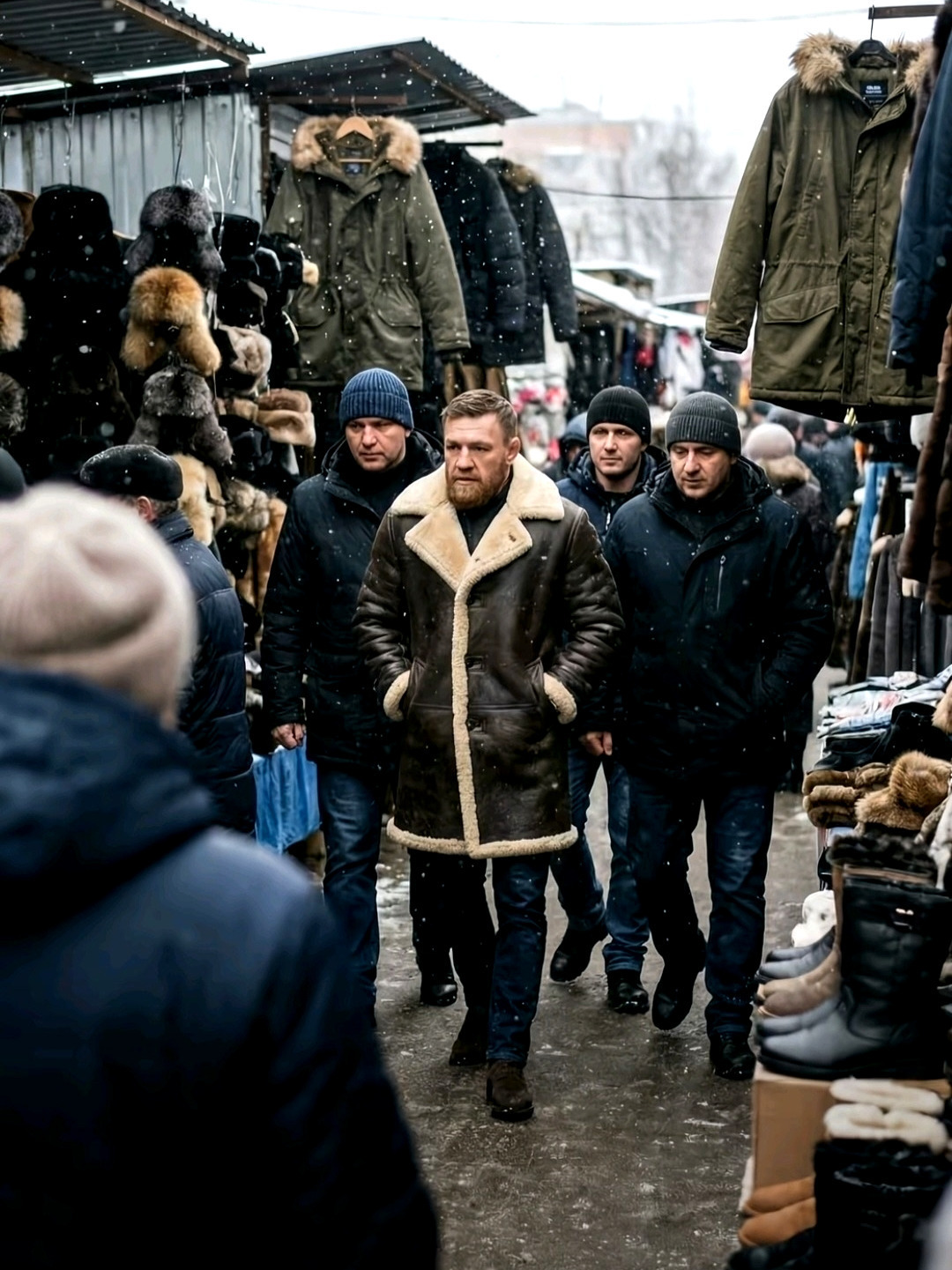 Легендарный боец Конор Макгрегор был замечен в Волгограде на Тракторном рынке, где он примерял на картонке новые кроссы для тренировок! 👏🤩