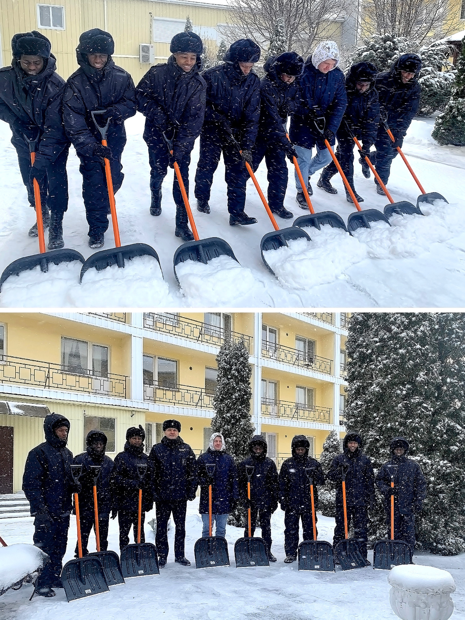 В Волгограде будущие полицейские из Африки впервые увидели снег! 👏🤩