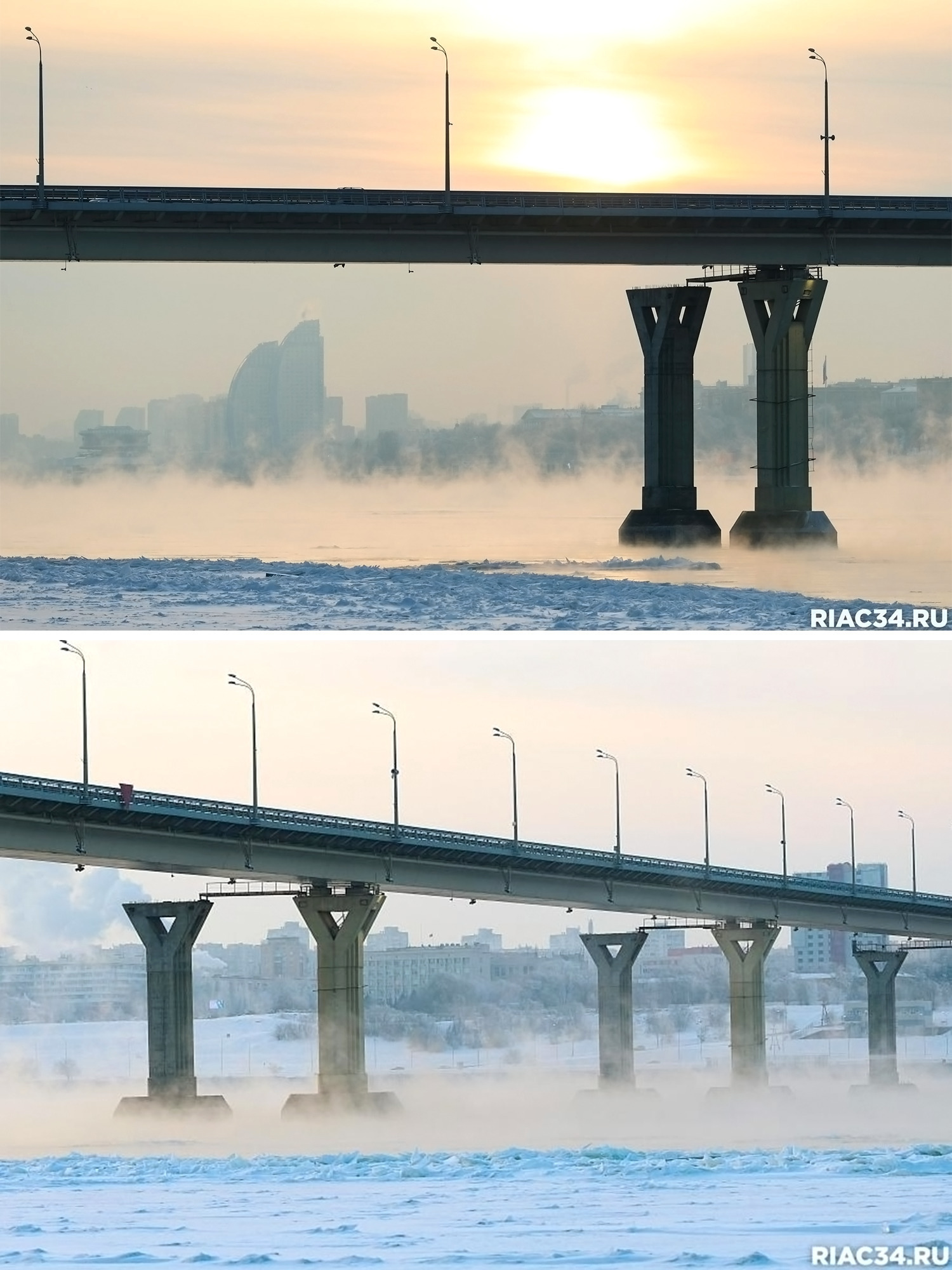 «А вы видели, как дышит река?»: в Волгограде засняли интересное явление над Волгой! 👏🤩