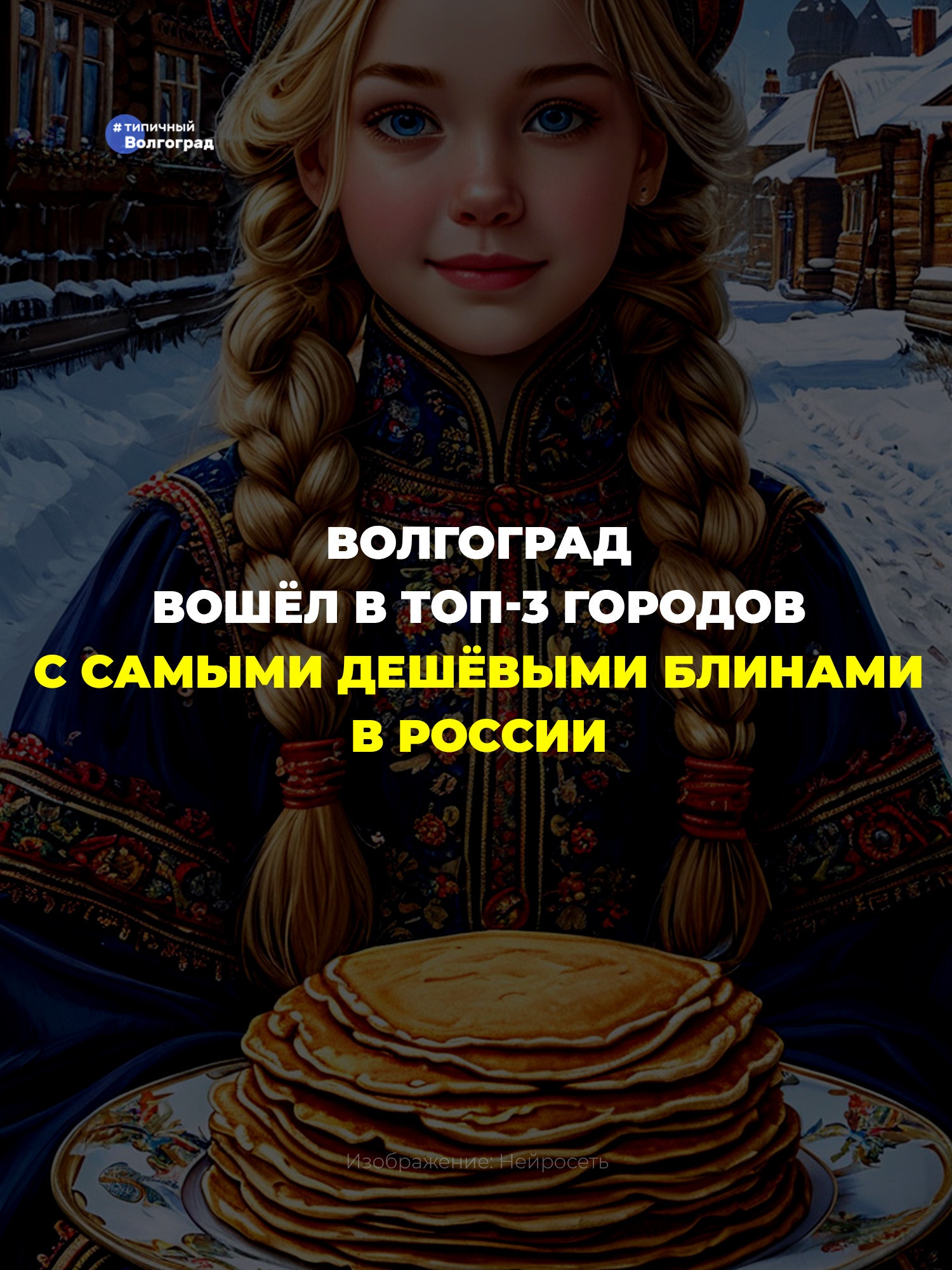 Волгоград вошёл в ТОП-3 городов с самыми дешёвыми блинами в России! 👏🤩