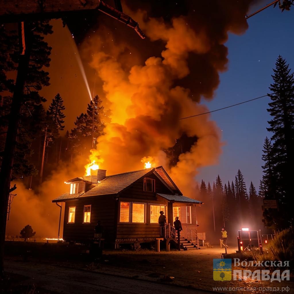 В Волжском на выходных в двух СНТ п. Краснооктябрьского полыхали два дома