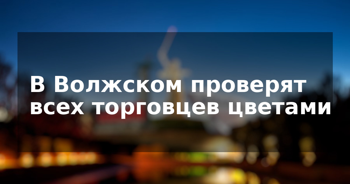 В Волжском проверят всех торговцев цветами