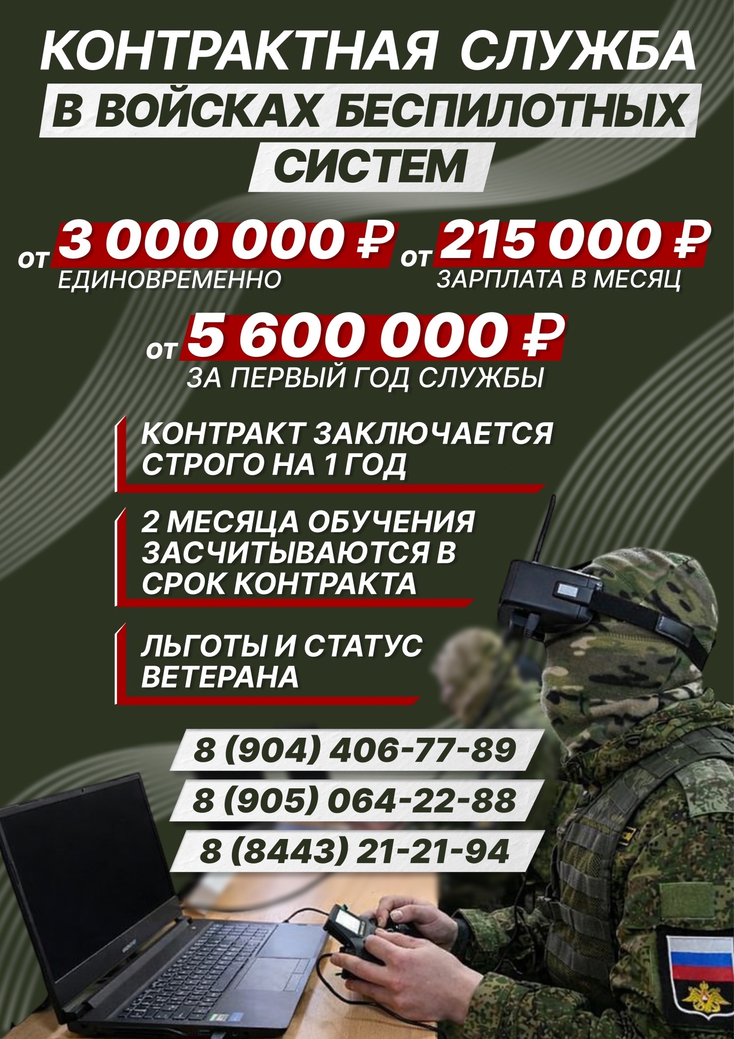 ⚡️ В Волгоградской области увеличили единовременную выплату для участников СВО