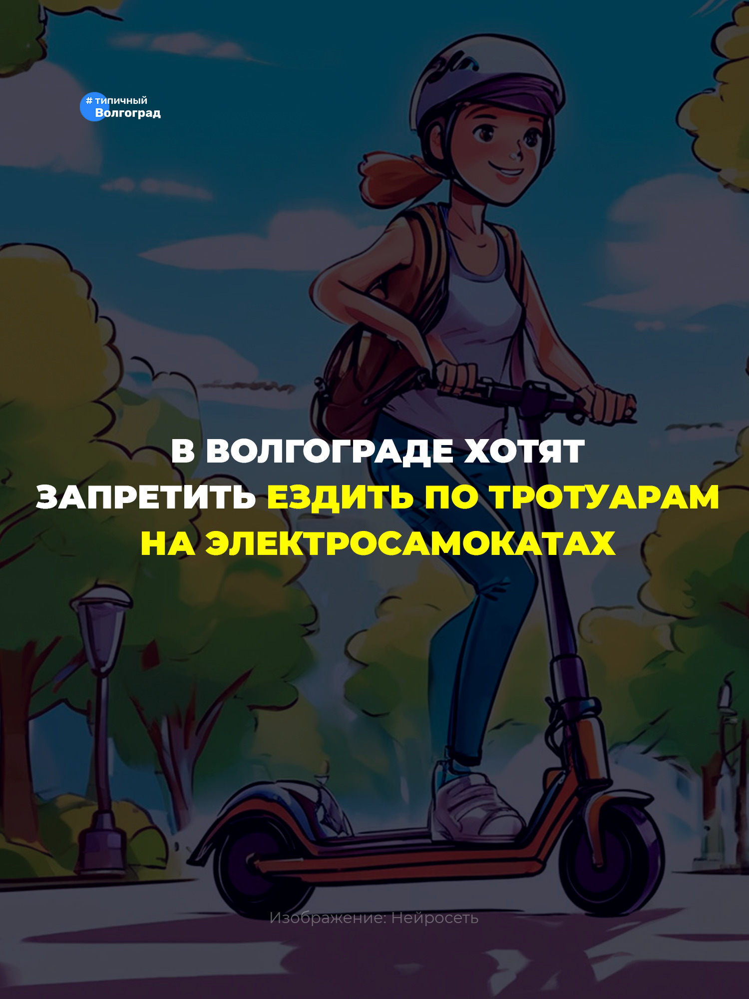 В Волгограде хотят запретить электросамокатам ездить по тротуарам! 🚶🛴🌳