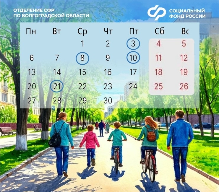 Социальный календарь апрельских выплат: жителям Волжского рассказали, когда придут пособия и пенсии