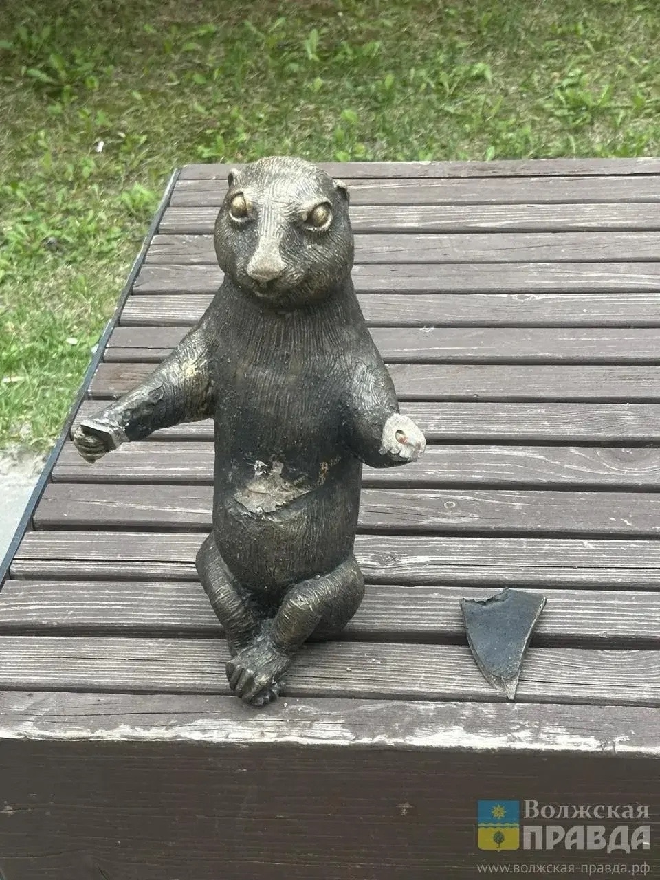 😔 Суслика с проспекта Ленина вновь повредили вандалы