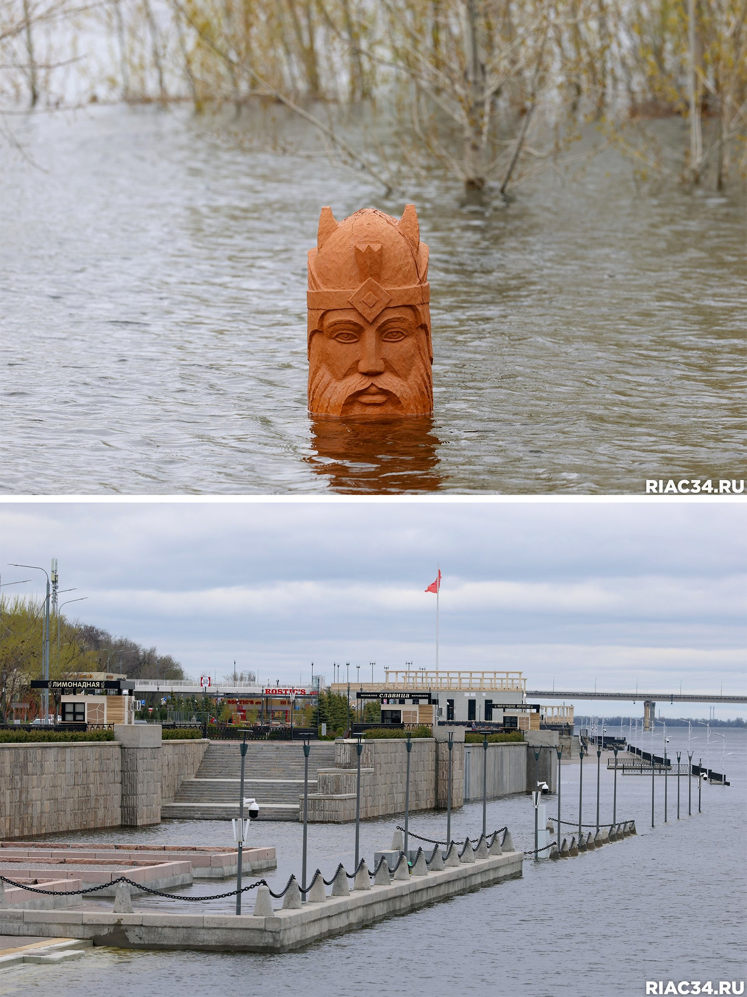 В Волгоград пришла большая вода. Разлилась Волга-матушка! 👏🤩