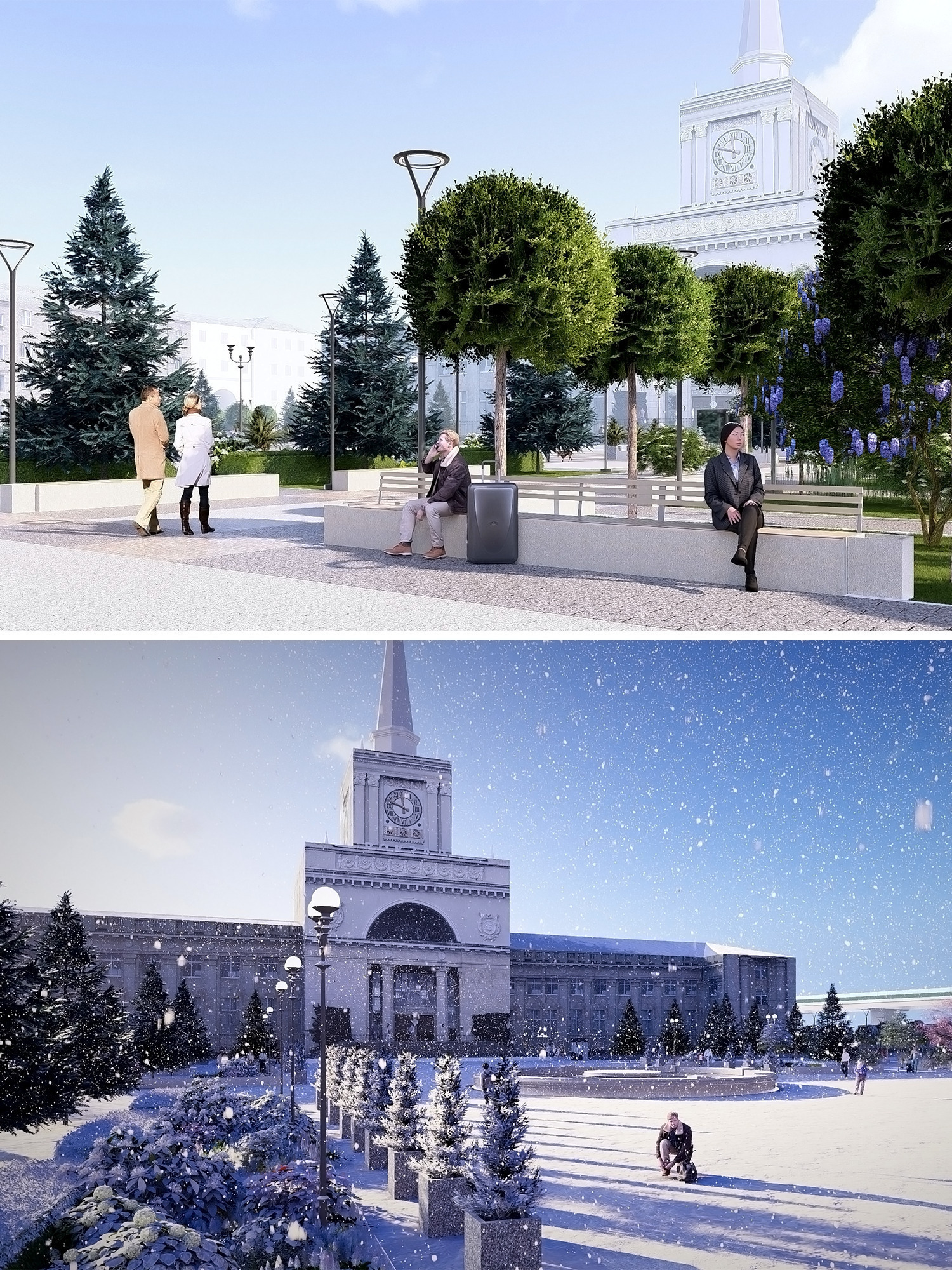 Архитекторы из Волгограда показали новенькие рендеры будущего благоустройства Привокзальной площади! 👏🤩