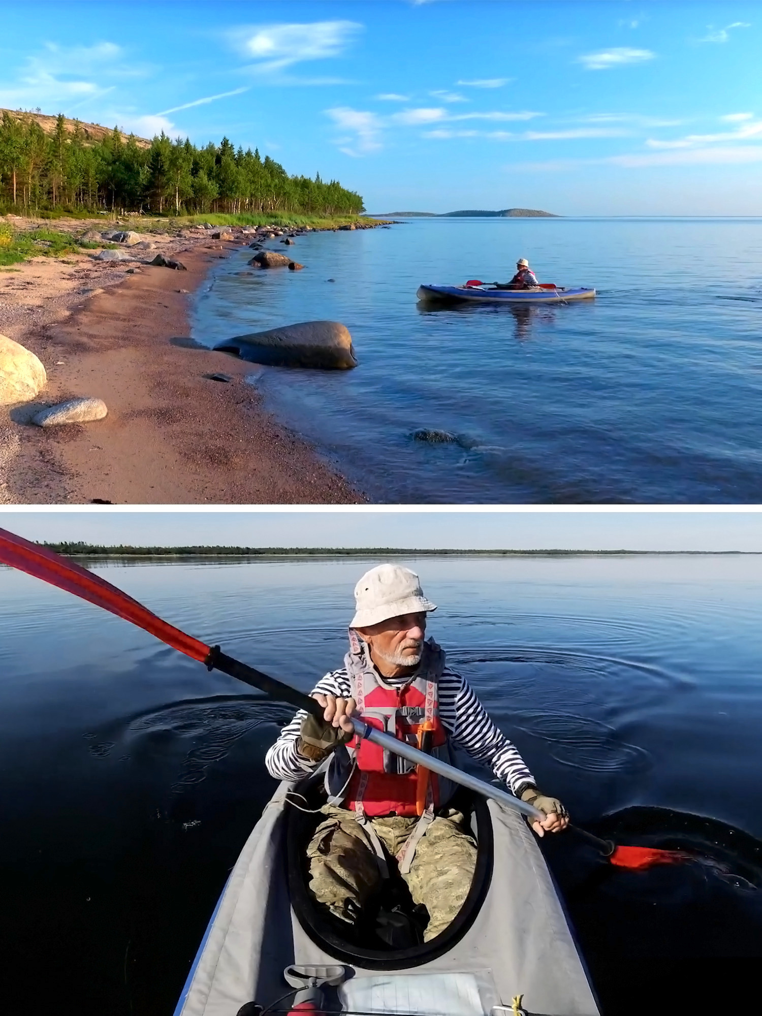 Известный путешественник из Волгограда Евгений Марсаков в одиночку преодолел 100 км на байдарке у Соловецких островов! 👏🤩