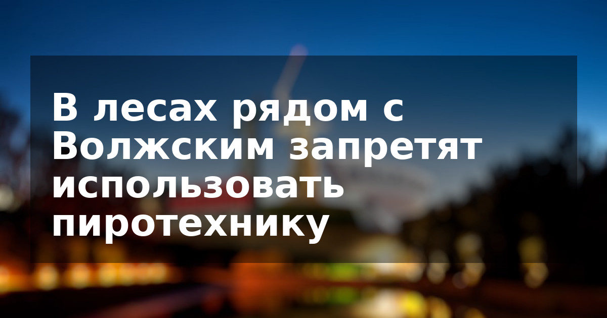 В лесах рядом с Волжским запретят использовать пиротехнику