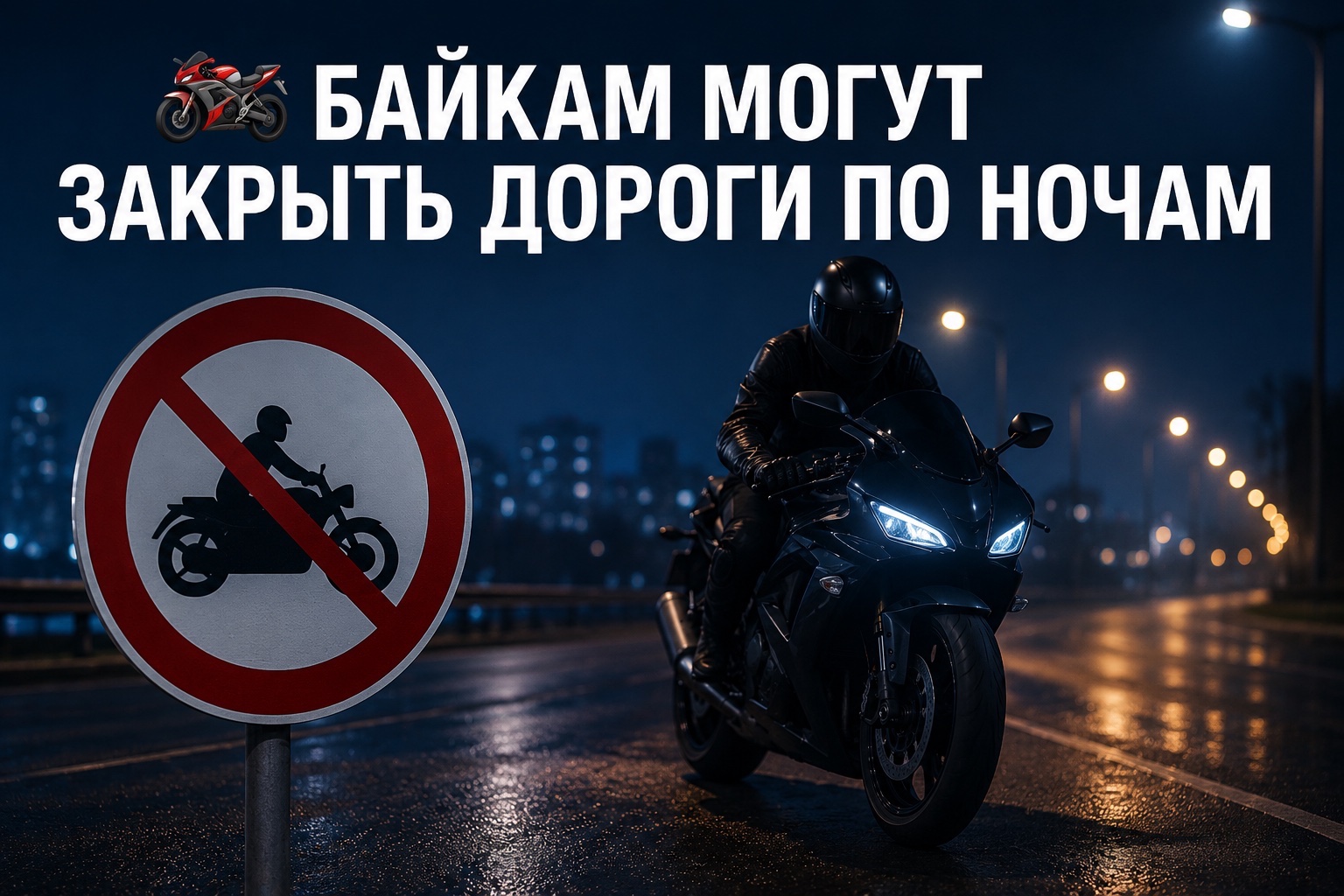 🏍️ Мотоциклистам могут запретить ездить по ночам