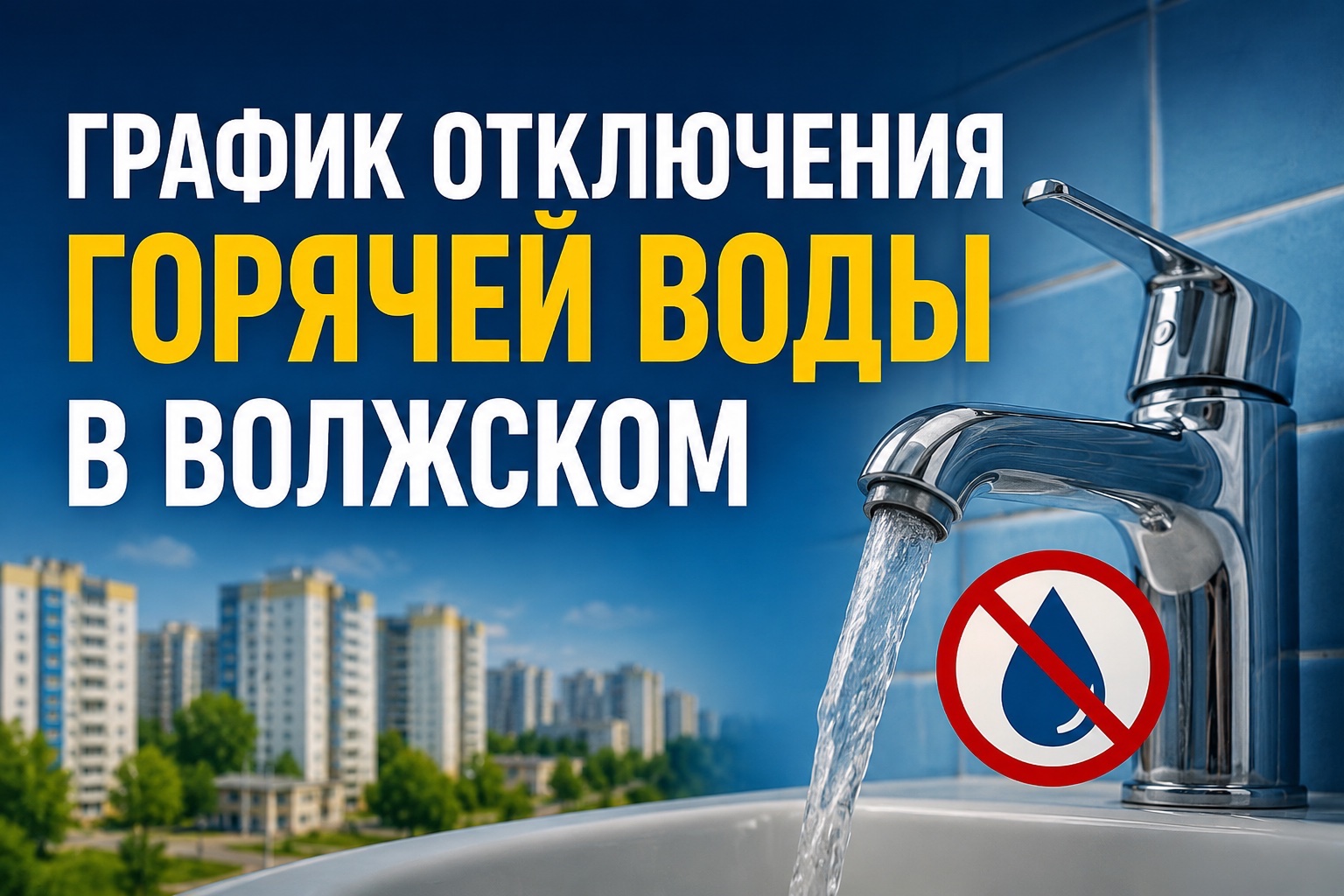 ⚠️ График отключения горячей воды в Волжском: публикуем даты и адреса