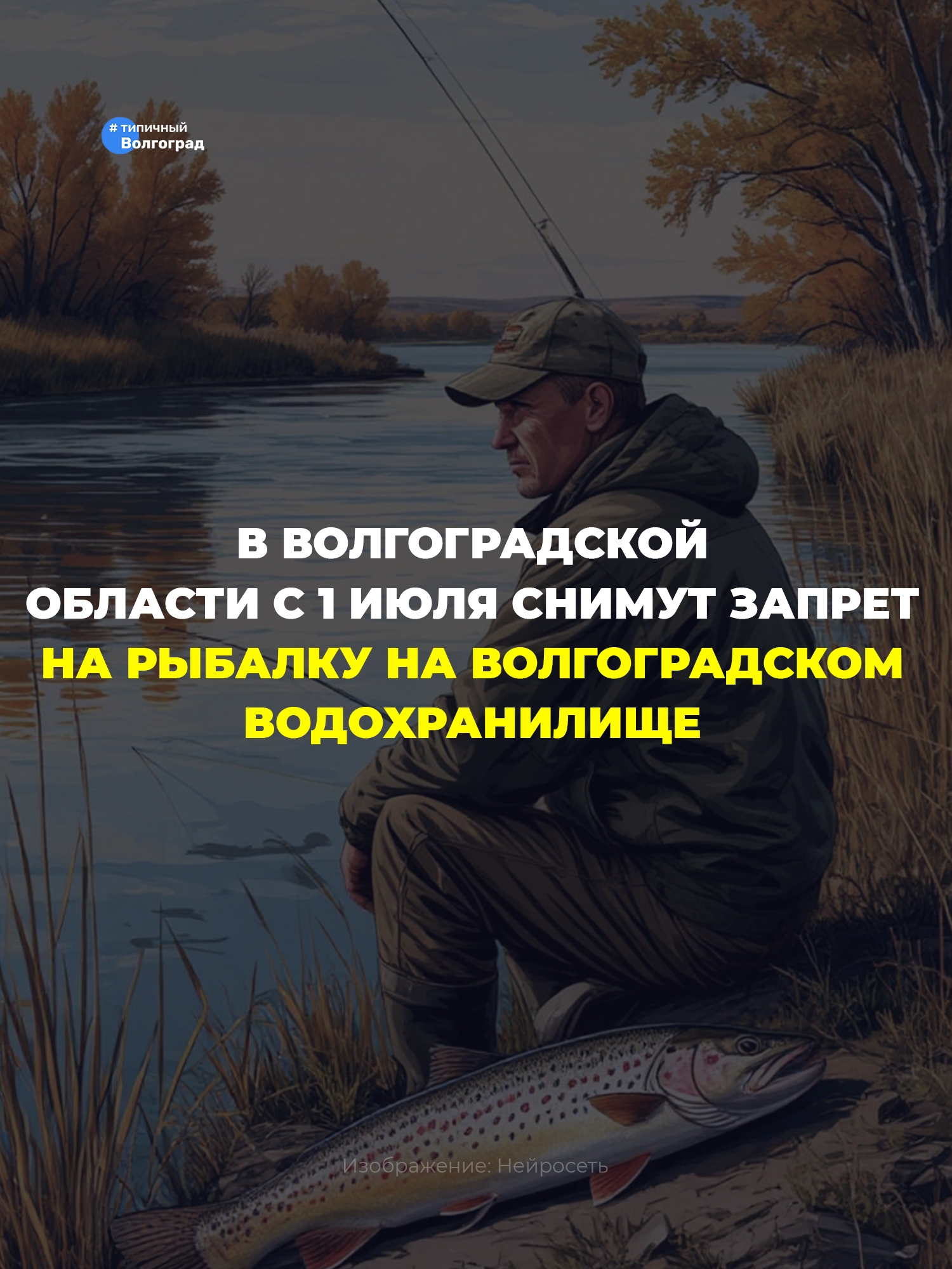 С 1 июля снимут запрет на рыбалку на Волгоградском водохранилище! 👏😍