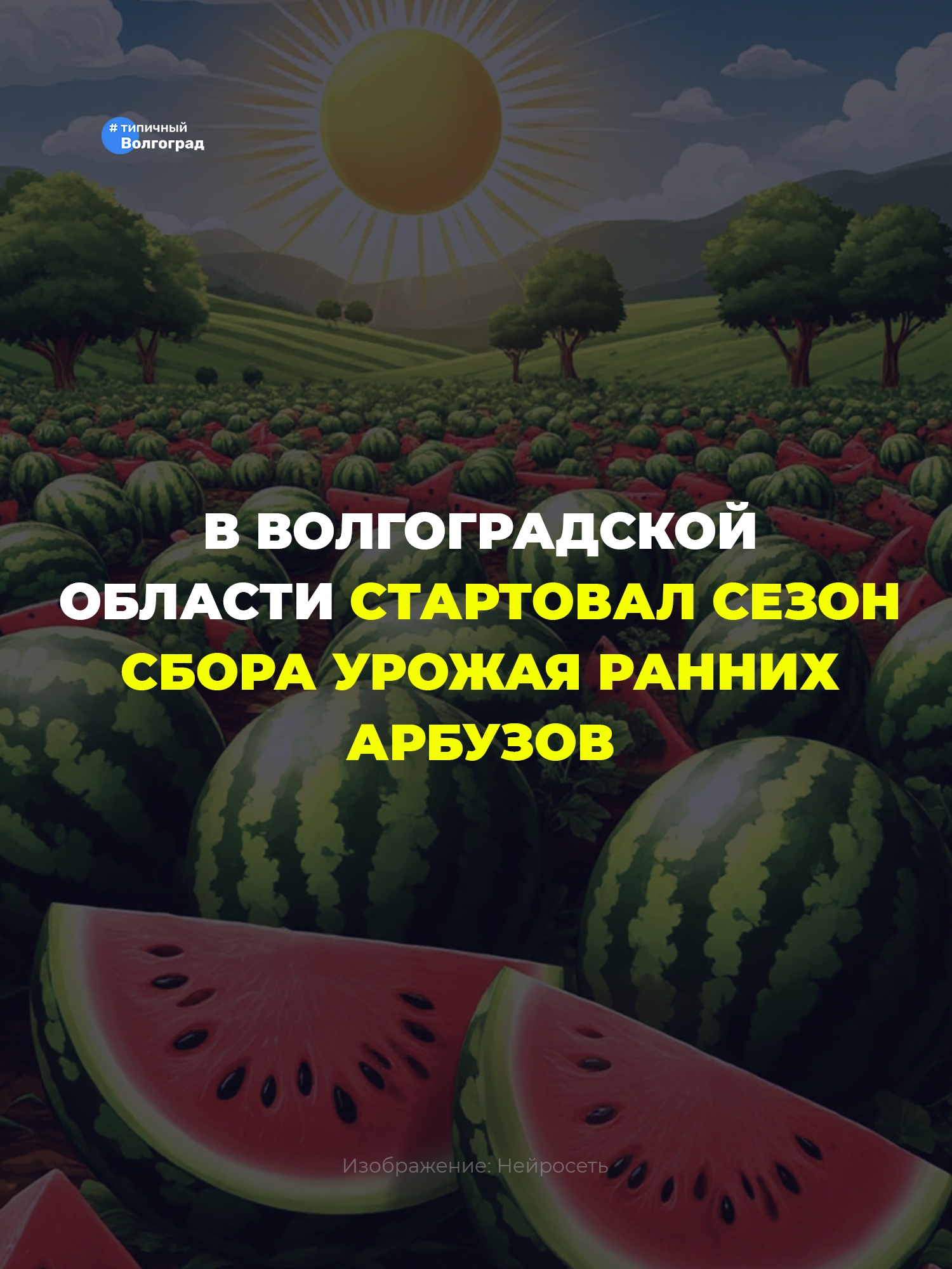 «Теперь официально можно!»: В Волгоградской области стартовал сезон сбора урожая ранних арбузов! 👏🏻🤩