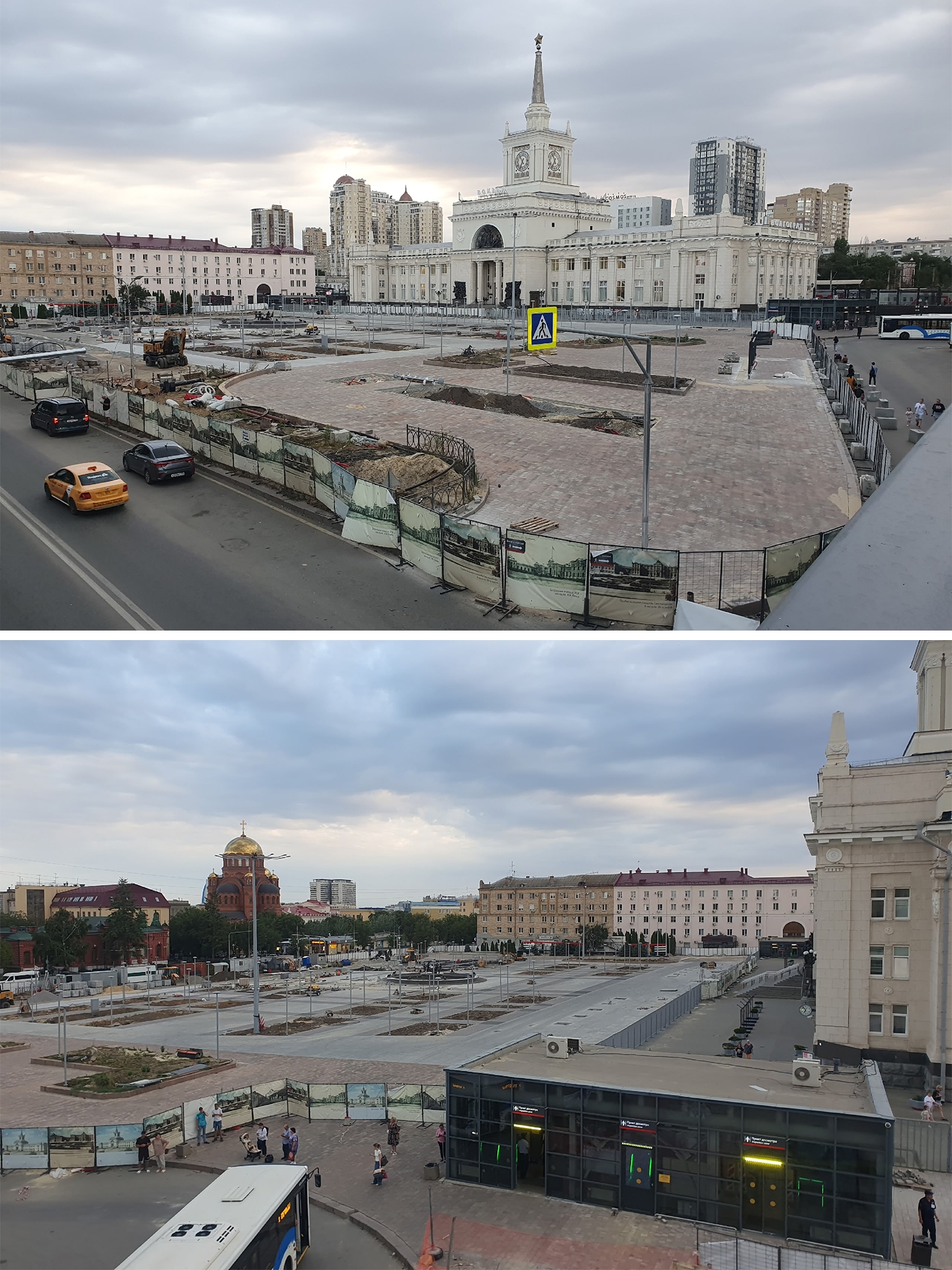 Реконструкция Привокзальной площади продолжается. Сейчас площадь перед вокзалом выглядит следующим образом! 😎