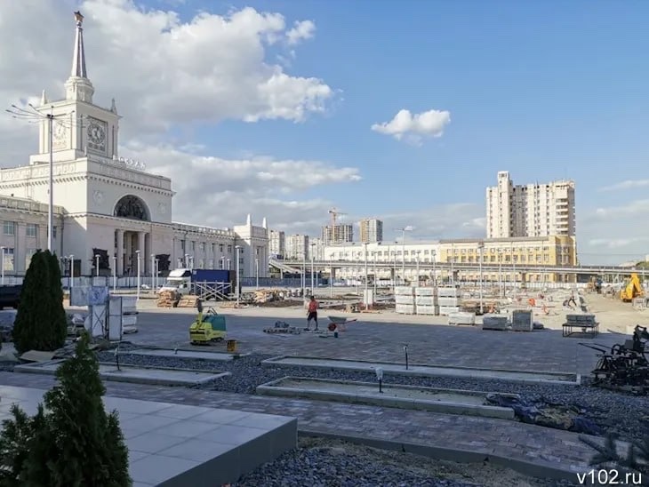🏗 В Волгограде продолжается реконструкция привокзальной площади