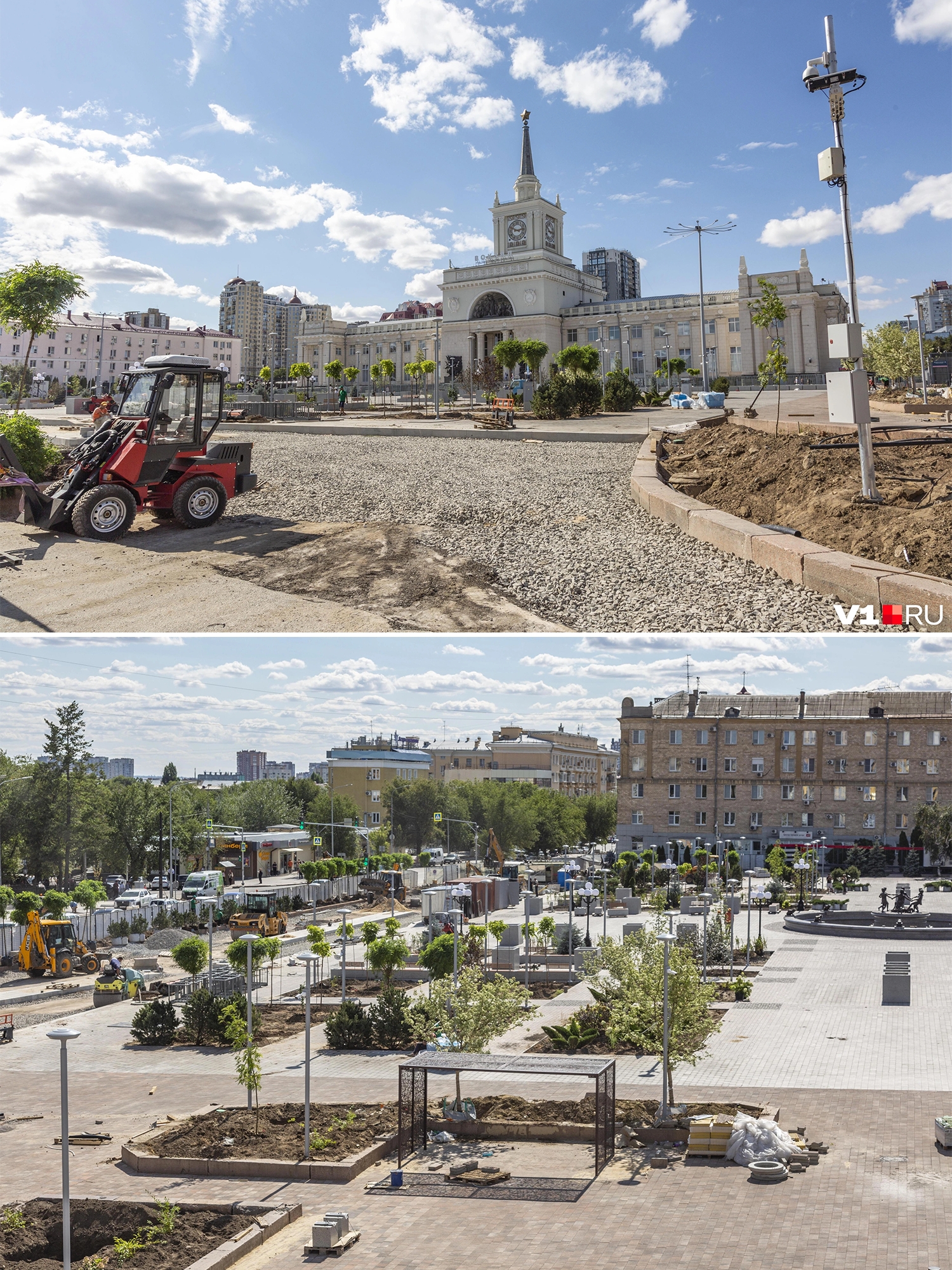 В центре Волгограда Привокзальную площадь засадили деревьями и кустарником! 👏🏻🤩