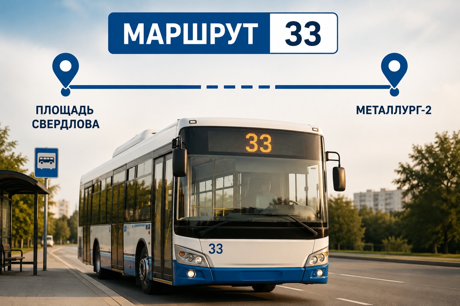 🚌 В Волжском с 1 сентября запустят новый автобусный маршрут №33