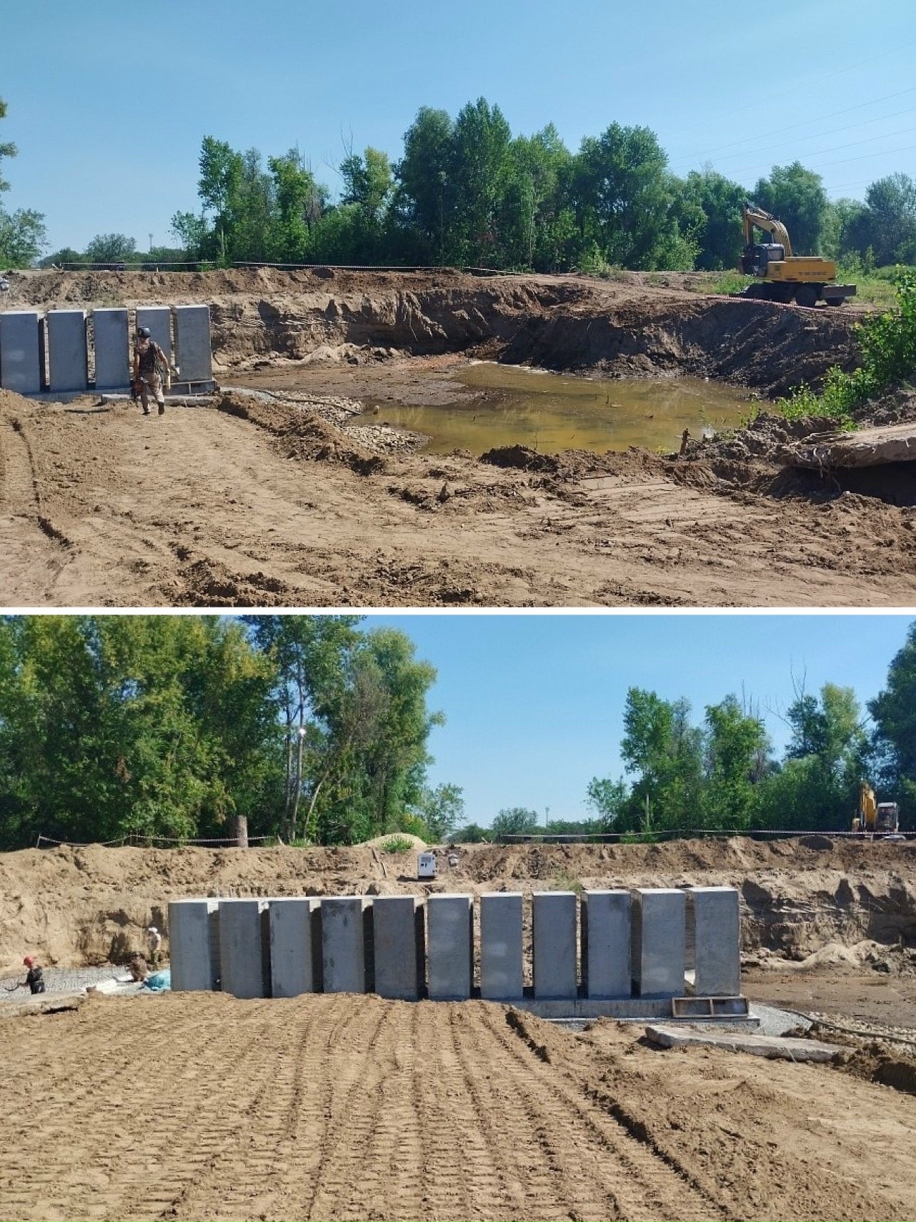 В Среднеахтубинском районе продолжают возводить крупное водопропускное сооружение у поселка Вторая Пятилетка! 👏🏻🤩
