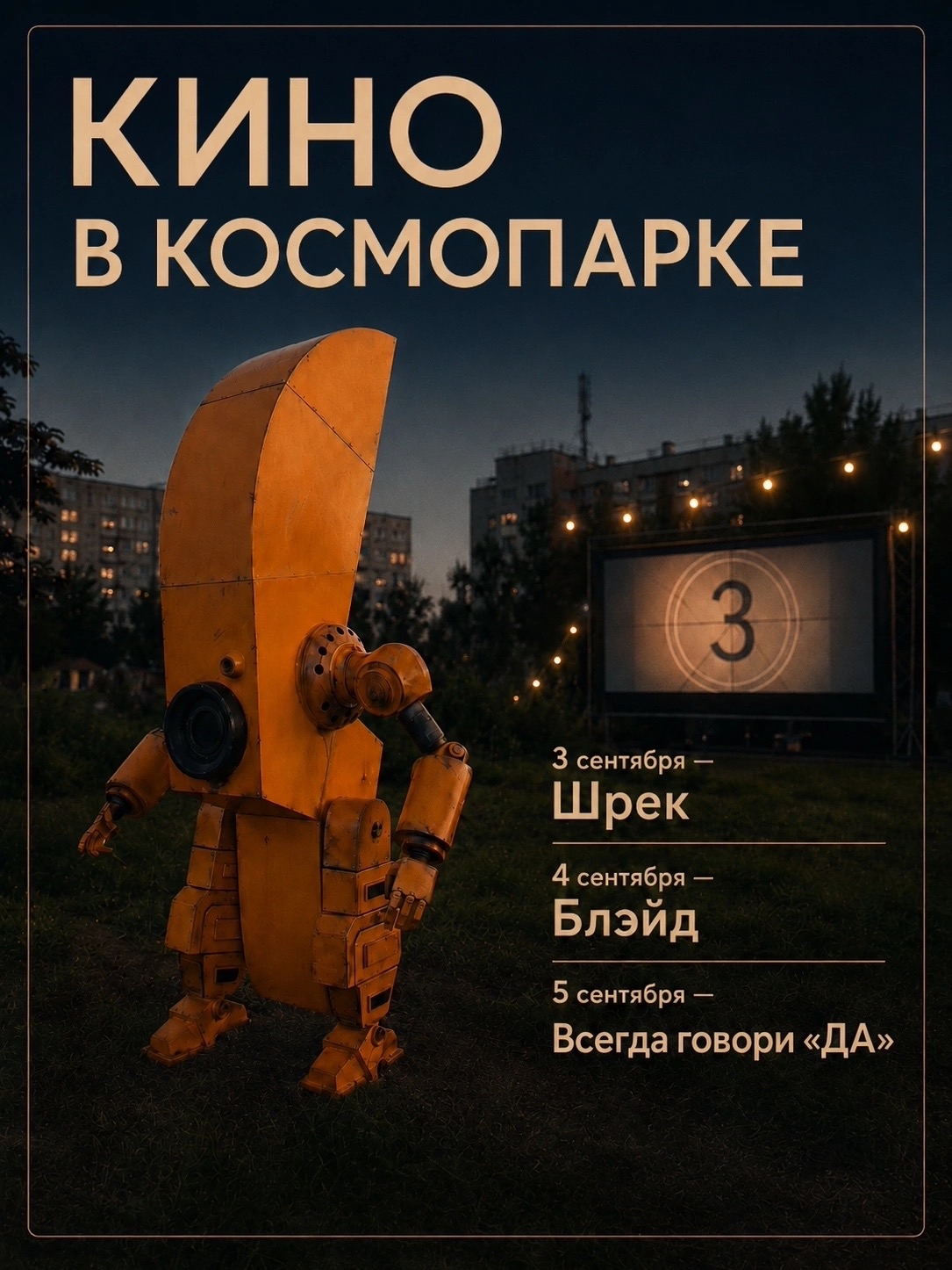 🎬 Возможно, последняя неделя «Кино в КосмоПарке»