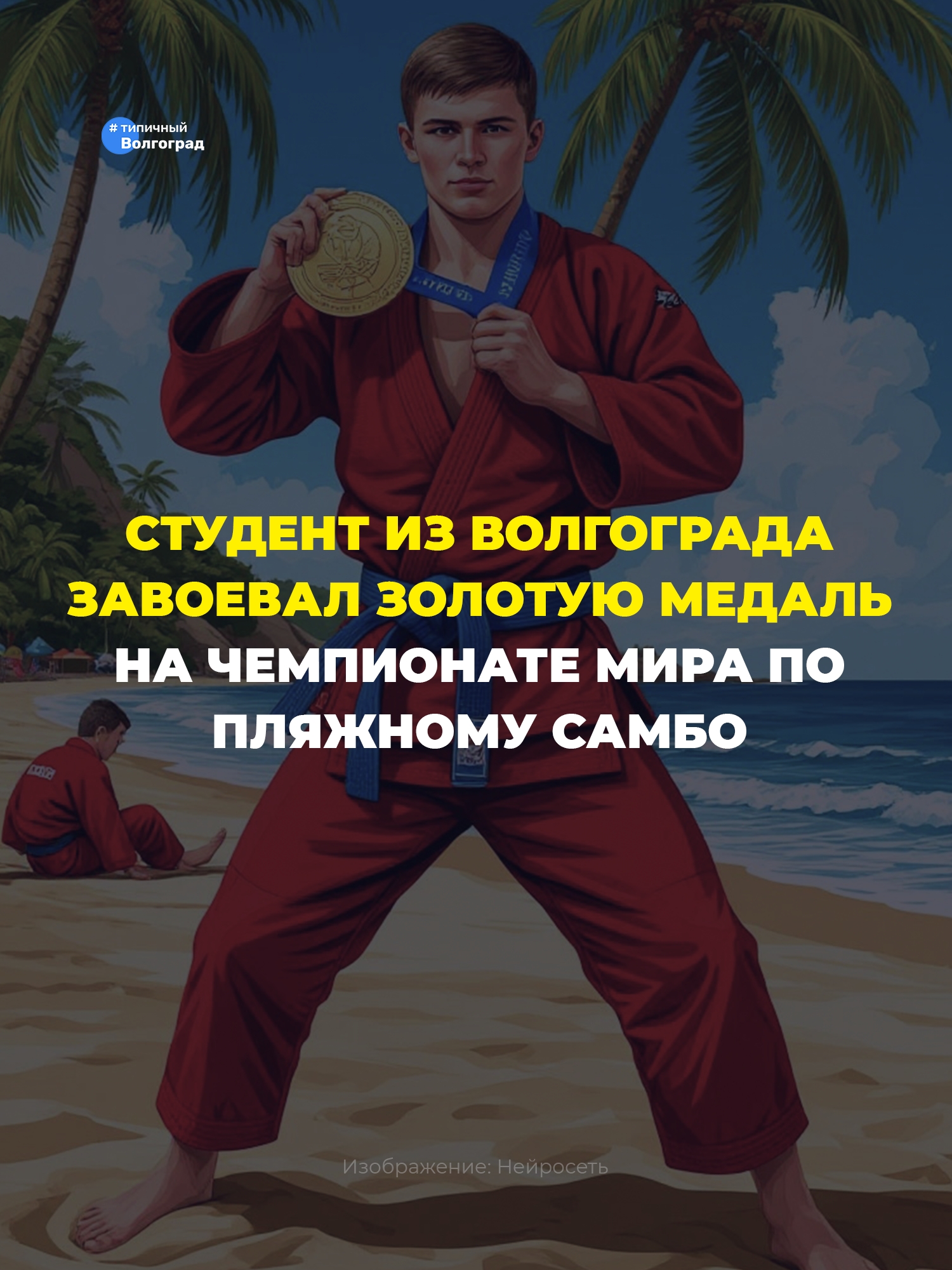 Студент из Волгограда Сергей Богословских завоевал золотую медаль на Чемпионате мира по пляжному самбо! 👏🏻🤩