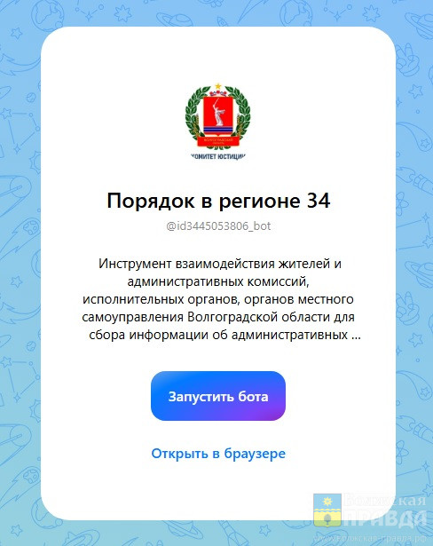 «Порядок в регионе 34»: волжане могут помочь выявить нарушения с помощью чат-бота