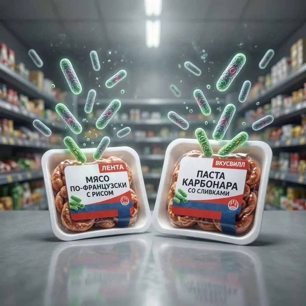 В готовых блюдах из «Ленты» и «ВкусВилла» обнаружили бактерии группы кишечной палочки 🦠