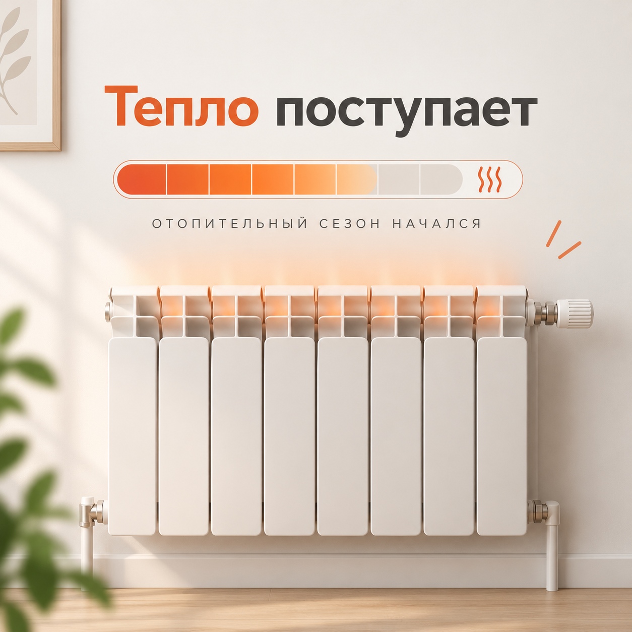 ⚠️Администрация Волжского сообщает, что тепло начало поступать в жилые дома и социальные учреждения.