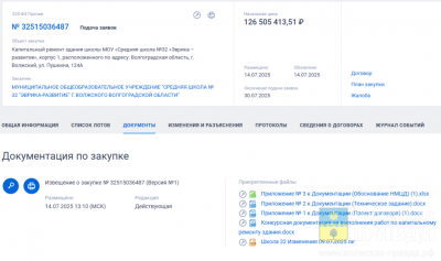 В Волжском потратят 126,5 млн рублей на ремонт школы