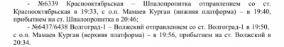 Дополнительные рейсы волгоградских электричек назначены на 14 сентября