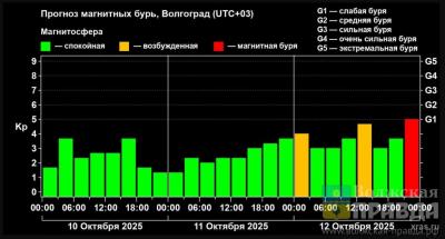 Волжан предупредили о магнитной буре в воскресенье