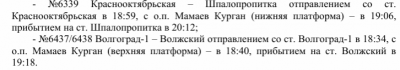 Дополнительные рейсы электричек назначены в Волгограде на 9 ноября